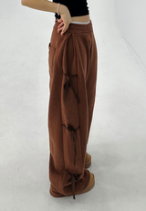 [FAST SHIPPING❤] SIDE PINTUCK PLEATED RIBBON PANTS - 10 COLOR♥