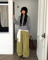 [ORIGINAL] ROSE Pintuck Cotton Pants