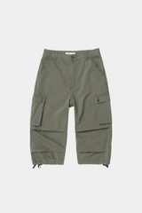 ヴィンテージ ミリタリー カプリ カーゴパンツ(Washed Khaki)