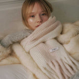 【Set】Multi Stripe Muffler + 2Way Knit Gloves
