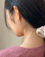 Rosé earring (silver)