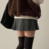 ポヴィン ウールプリーツ ミニスカート