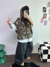 ヒーターパディング❤スナップオーバーロングパンツ 🩶🖤💚3COLOR