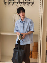 26SS★ [PLAN MADE/MADE] Infold ST Tie Short Sleeve Shirt