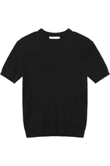 Cable Rib Knit Wool Tee
