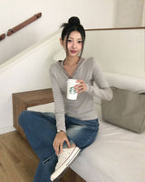[MADE] ボーダーフーディー長袖Tシャツ
