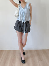 Ollie Frill Sleeveless Blouse