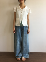 Drop ribbed lace sleeveless top (7color) 