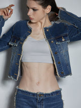  FRINGED DENIM JACKET