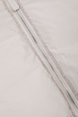 Shirring Hood Padding Jacket [Ivory]