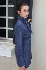 LOW LINE CHECK JUMPSUIT_NAVY