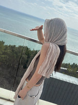 Soft Whipping Scarf - Beige