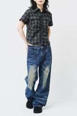 (W) Two Checked Shirt (2color)