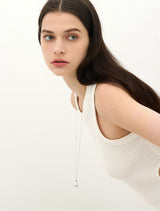 26SS★ [Premium Plating] Champagne Full Moon AB(W) Big Bowl Long Necklace