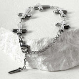 Array light cross bracelet_silver