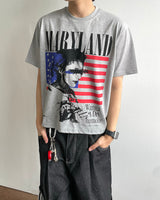 American Flag Cropped Short Sleeve Tee