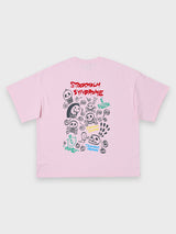 DOODLE SKULL TEE - PINK