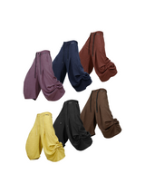 RELABEL (Dream Bud) Tencel Acetate Balloon-Pleated Deconstructed Cropped Casual Trousers