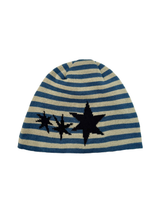 Jacquard Stripe Beanie in Blue