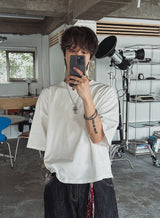 ケリフデッキオーバークロップ半袖Tシャツ