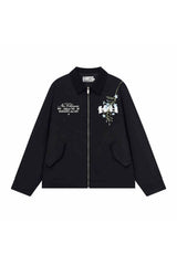 ビンテージフローラルエンブロイダードカラージャケット