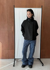 HIGH-NECK BUTTON JACKET