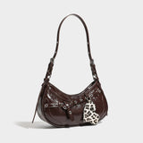 Leopard Print Keychain Shoulder Bag