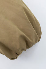 Coated crop padding blouson