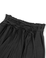 Stripe Ribbon Tied Wide Pants _ GREY