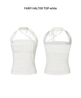 FAIRY HALTER TOP white