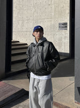 ROOM LEATHER PADDED JACKET