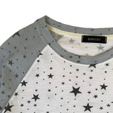 スターラグランスリーブTシャツ (ホワイト/スカイブルー)