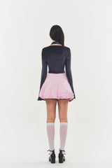 Balloon-fit Cotton Mini Skirt Barbie pink