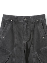 Rounding Dyeing Cargo Pants (2color)