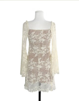 [ nude base ] nostalgia lace antique dress