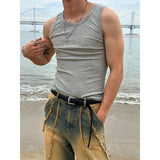 [MUSCLE FIT] Golgi basic fitting sleeveless