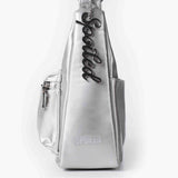 SPOILED CROSS BODY BOX BAG | SILVER METALLIC