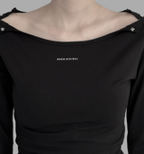 [mnem] alter snap boatneck tee (black)