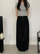 Briki Wide Pintuck Long Slacks