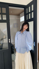 [SALE] ソラバックポイントショルダーパフブラウス