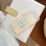 Minimal Animal Stripe Clear Soft iPhone Case (iPhone 13–17 Series)