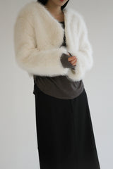 Crop fur jacket