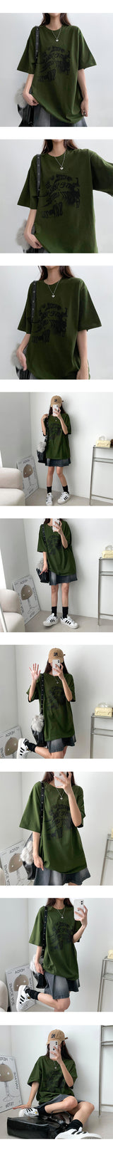 レクシーレタリング半袖Tシャツ