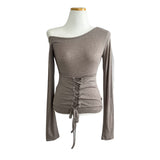 Loana Back Corset One-off  Shoulder T-shirt