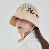 New Wave Varzar Punching Knit Bonnet Hat Natural