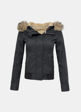Mode Fur-Hood Short Jumper