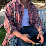 Anu Overfit Check Pattern Shirt