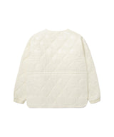 Women’s Collarless Quilted Jacket Light Yellow