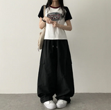 Roa Baslock Nylon Cargo Wide Pants