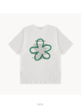 クローバーレタリングショートスリーブTシャツ 4C